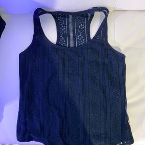 Navy Blue Lace Tank
